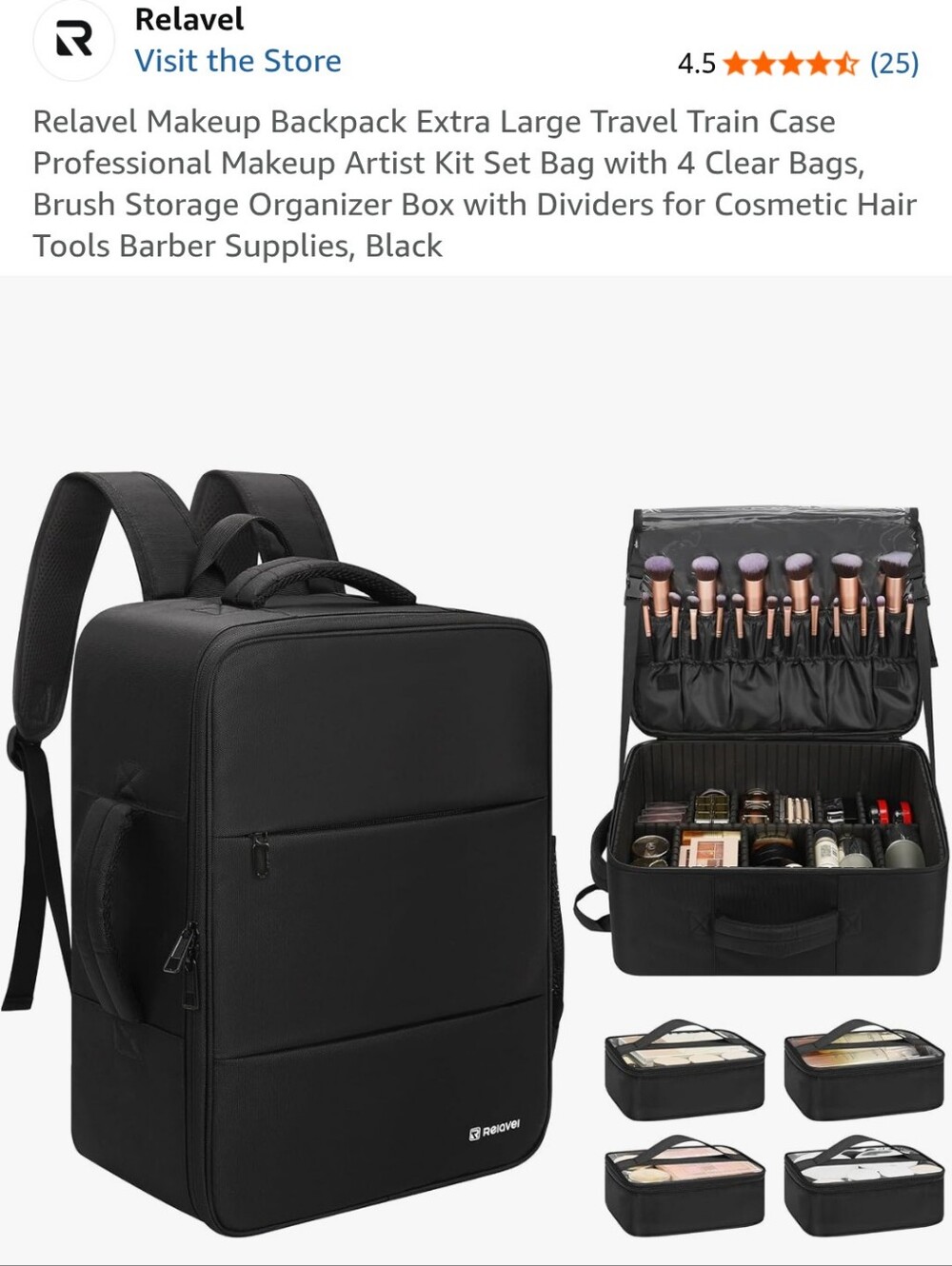Reiavei Professional Travel Makeup Organizer - Picture 9 of 9